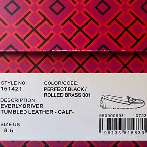 Tory Burch Everly Driver, Black Tumbled Leather